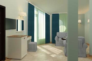Люкс с 1 спальней и балконом в Отеле Family Hotel Evridika